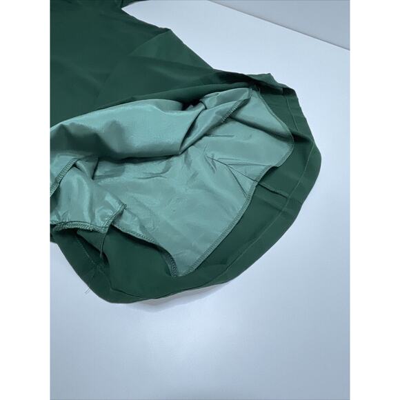 BELONGSCI NWT V Neck Bell Sleeve Shift Mini Green Dress Women L Fairy Flowy Cute - Picture 11 of 12